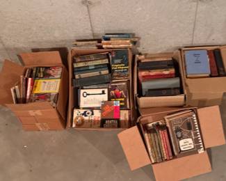 (5) Boxes Of Books