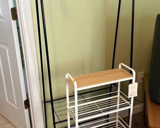 (2) Wire Storage Racks including Clothes Hanger