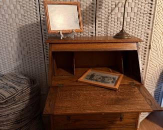 Oak Drop Front Secretary 