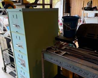 Filing cabinets & Industrial Rolling Cart 