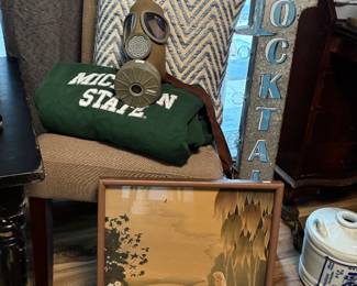 Wall Decor, Accent Chair, Decorative Pillows, Cocktails Sign