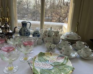 China and Crystal serving pieces