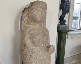 Picture 475 of 751 More works of art including double figure in limestone and 'Still Life with Apples' by Bob Guccione (1930 - 2010)