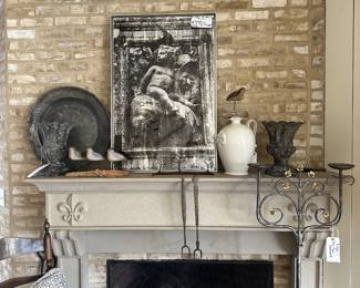 Mantle in breakfast room