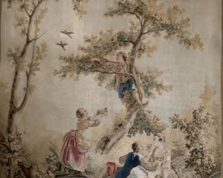 'Le Denicheur d'Oiseaux' (The Bird's Nest) Beauvais tapestry, circa 1780.