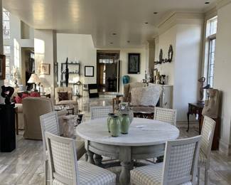 Another view of Marble top table and chairs