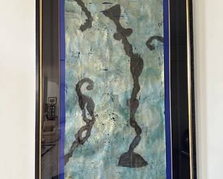 'Entre ciel et terre' by Jean Brisson (1931 - 1999). Etching with colours. Signed in pencil. Numbered 22/ 25. 33"H x 19.5" W