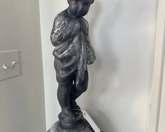 Picture 449 of 751 Cream and green-painted center table.