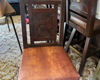 There are 4 chairs that go with the table. 