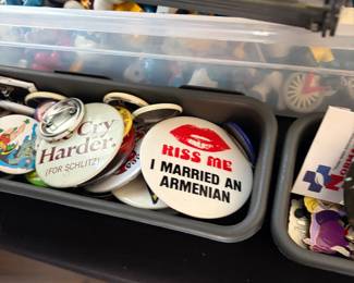  Vintage pin back  buttons 