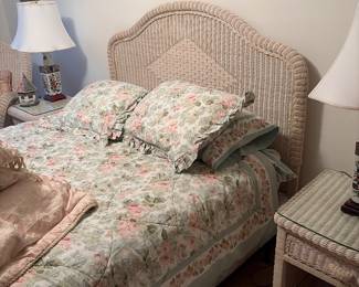 What bedroom set including headboard, dresser, and table and rocker