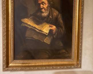 Scholar oil painting 