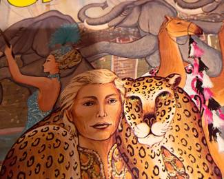 Wrinkly Brothers and Barna and Valley Circus themed artwork vintage poster