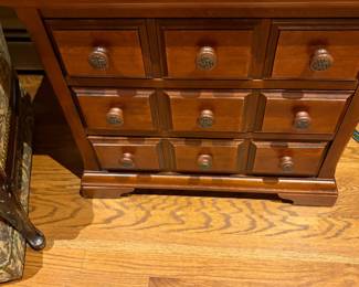 Solid wood apothecary style chest