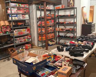 A entire room filled with Lionel trains 