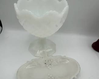 White Milk Glass Pieces