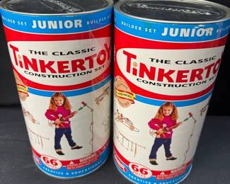 Pair of Vintage Tinkertoy Classic Junior Construction Sets