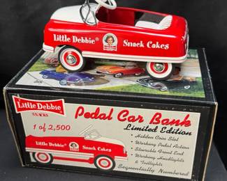 The Little Debbie Pedal Car Limited Edition Collectible Toy Bank