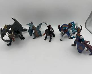 Papo Medieval Fantasy Series Including Various Dragons  Knights