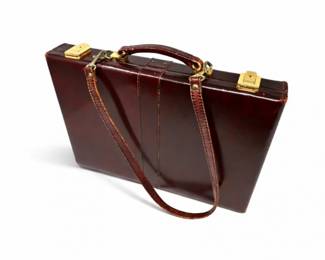 15 VintageTopGrainCowhideLeatherBriefcasewStrap