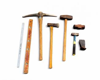 7 VintageHandToolsLotwRockPickHammersLevel