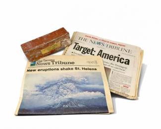 26 HistoricVintageTacomaNewsTribuneNewspapersandStJosephBrick