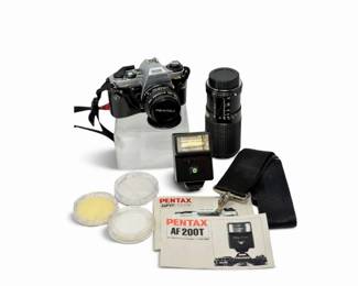 6 PentaxSuperProgram35mmCameraKitwLensesFlash
