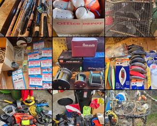 Pots, tackle, coolers, scuba