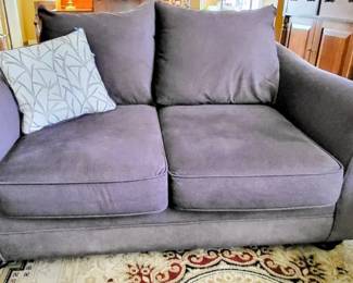 Suede Fabric Loveseat