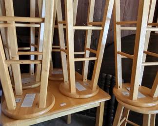 Square Table, 6 Stools