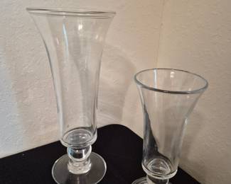 Signed Simon Pearce Glass Vases
