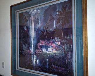 James Coleman  "Peaceful Rhythms" Signed by Artist, Hand Embellished Canvas 332/350. Framed 44"x44"
