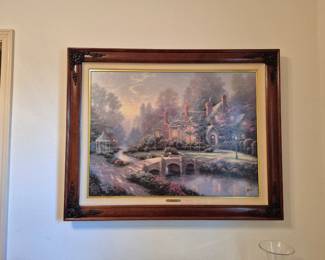 Thomas Kinkade "Beyond the Spring Gate 2" Limited Lithograph Canvas Signed and Numbered 132/3450 COA