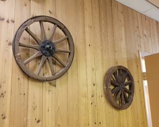 Antique wooden wheels
