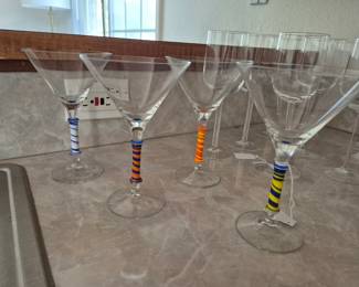Martini Art Glasses 