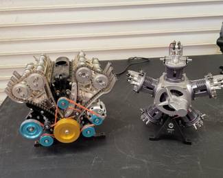 Teching V8 Engine Model, Teching 5 Cylinder Radial Engine 