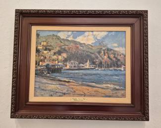 Thomas Kinkade "Catalina Yacht Club" Gallery Proof Lithograph Canvas Signed and Numbered 88/140 COA 