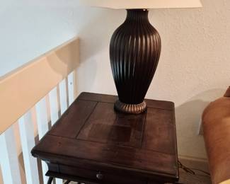 Side Table and Lamp
