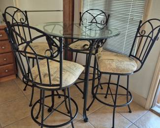 High top table with bar stools 