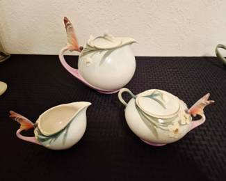 Franz Porcelain  Papillon Butterfly Collection Teaset