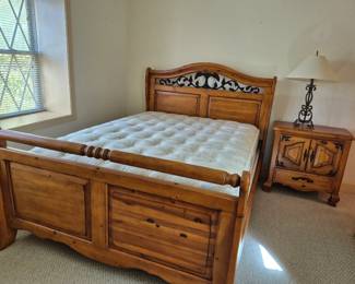 Queen sized solid wood bedroom set