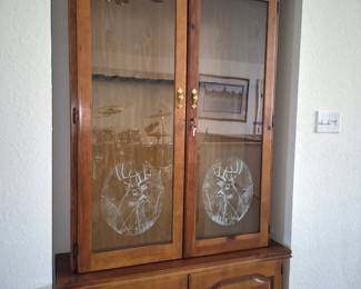 12 gun wood display cabinet