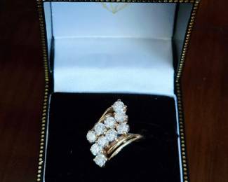 14k Diamond Waterfall Ring (2 Carats)