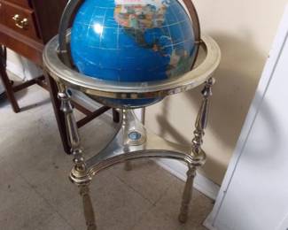 Great globe on brass stand