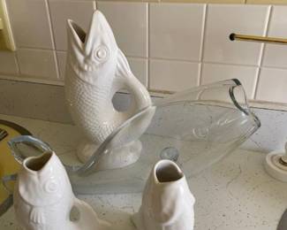 Fish: Gurgle fish, clear glass fish, other fish