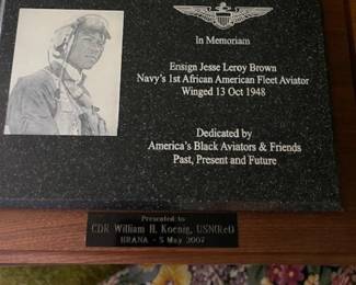 Ensign Brown plaque