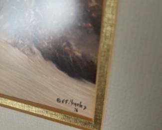 Signature on pair of framed dunes