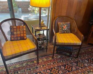 Set cane chairs