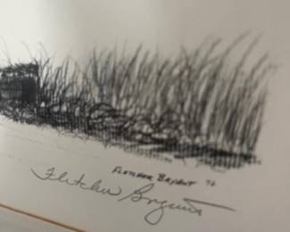 Signed print of ducks