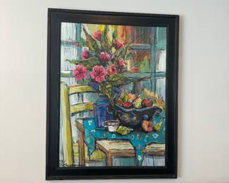 Tarkay Floral oil on canvas 